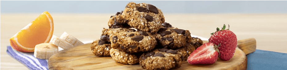 COOKIE DE AVEIA COM BANANA E CHOCOLATE