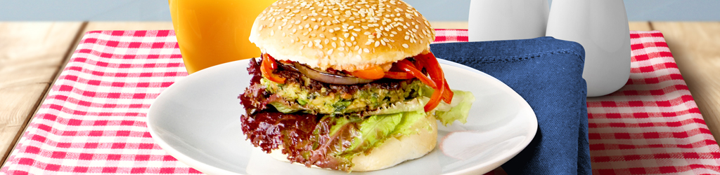 HAMBÚRGUER VEGETARIANO COM AVEIA