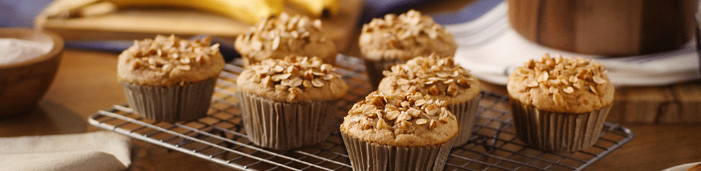 BOLINHO DE BANANA COM AVEIA QUAKER®