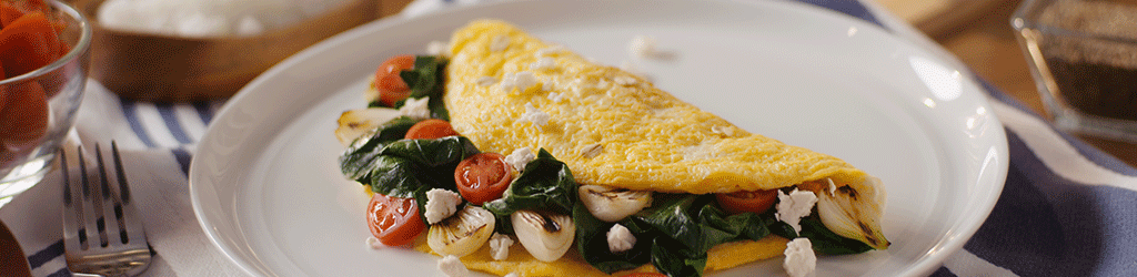 OMELETE DE AVEIA QUAKER® COM ESPINAFRE