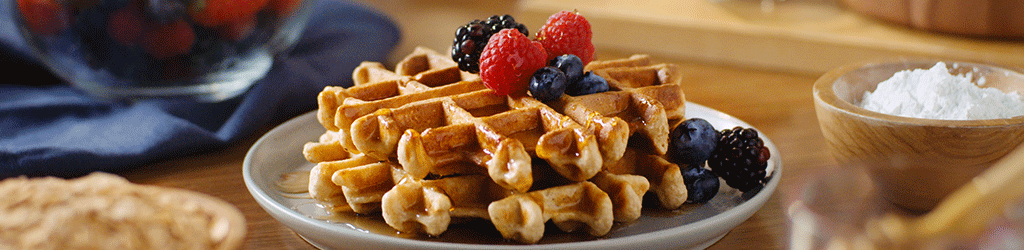 WAFFLES DE AVEIA QUAKER® E COCO