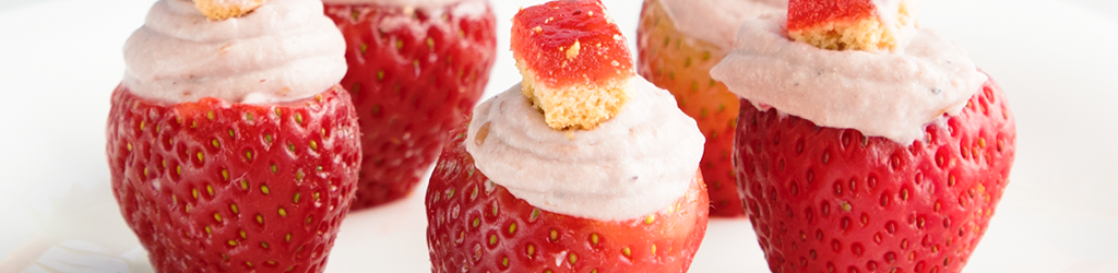 Fresas rellenas de gelatina de Avena Quaker®