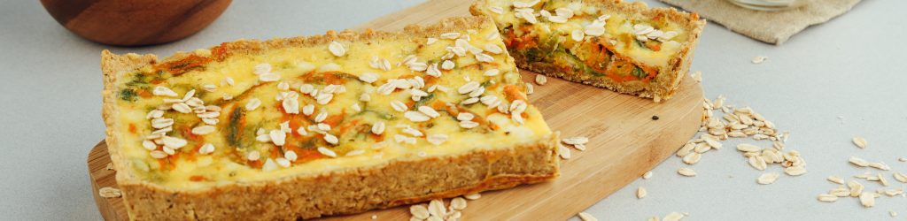 Quiche Lorraine de Flor de Calabaza con Avena Quaker®