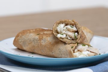 Crepas de Avena con Quinua con claras revueltas